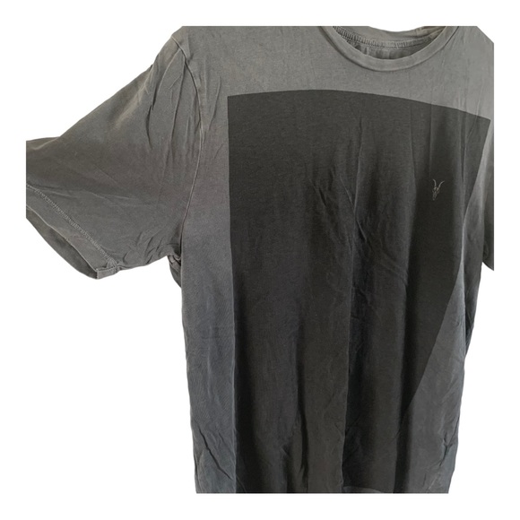 All Saints Ombré Grey Short Sleeve T Shirt Mens Size Medium - Picture 3 of 8